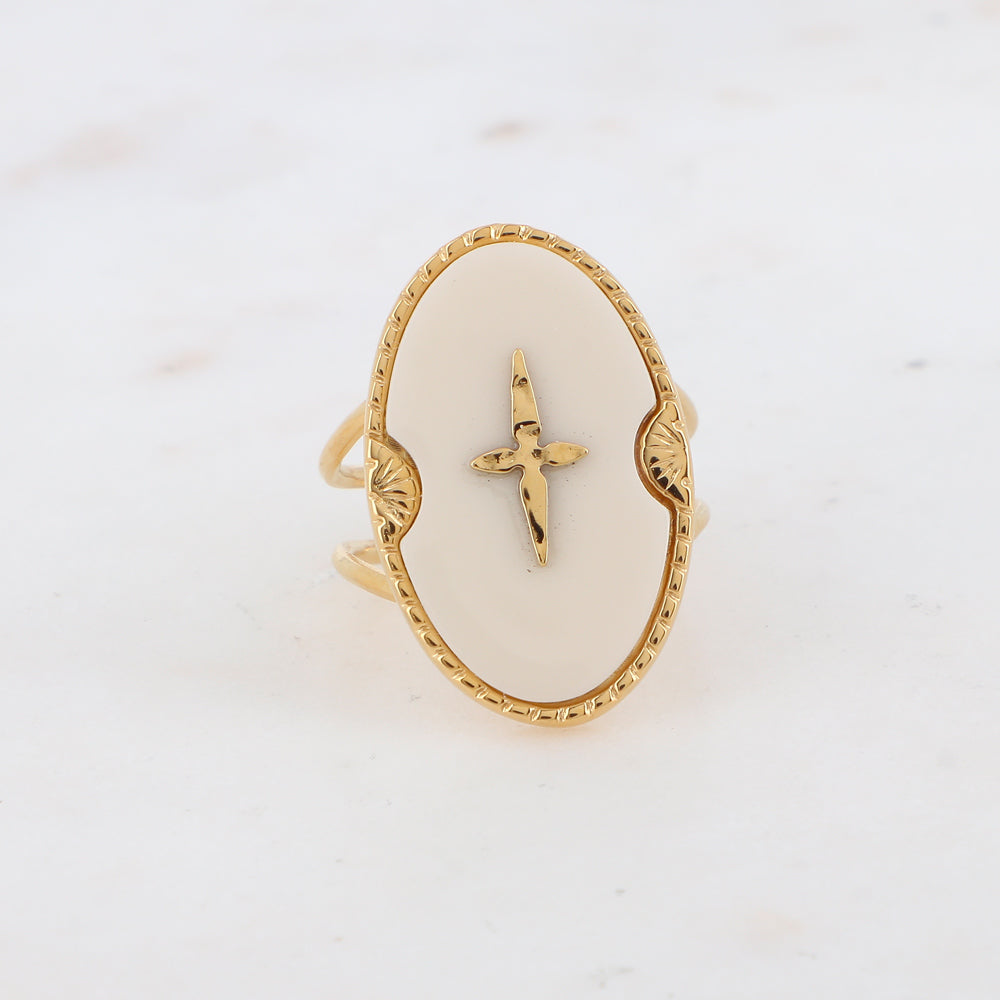 Bague "Billie" blanche