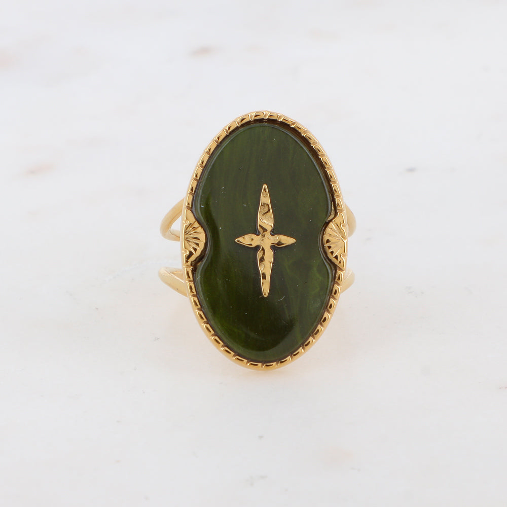 Bague "Billie" verte