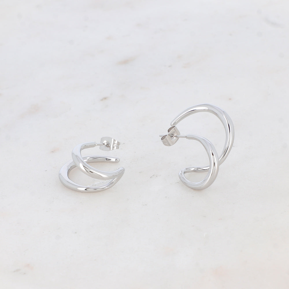 Boucles d'oreilles "Ginnie" argentées