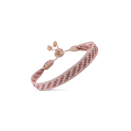 Bracelet "Izy" rose gold et camel