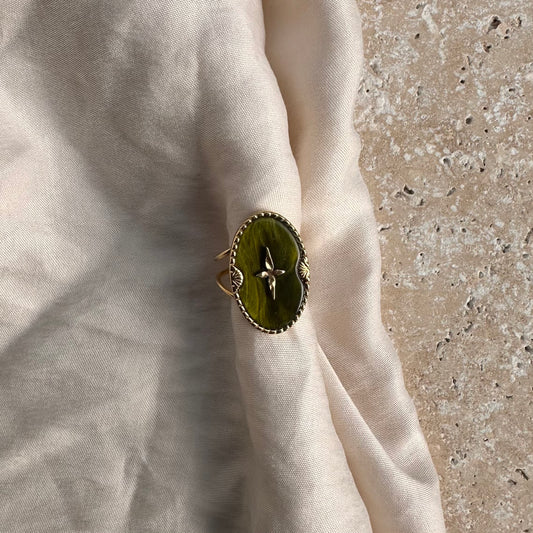 Bague "Billie" verte