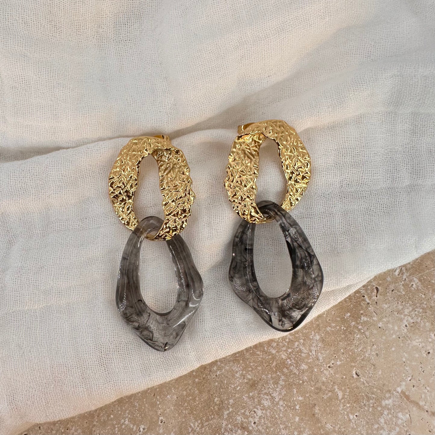 Boucles d'oreilles "Marbre"