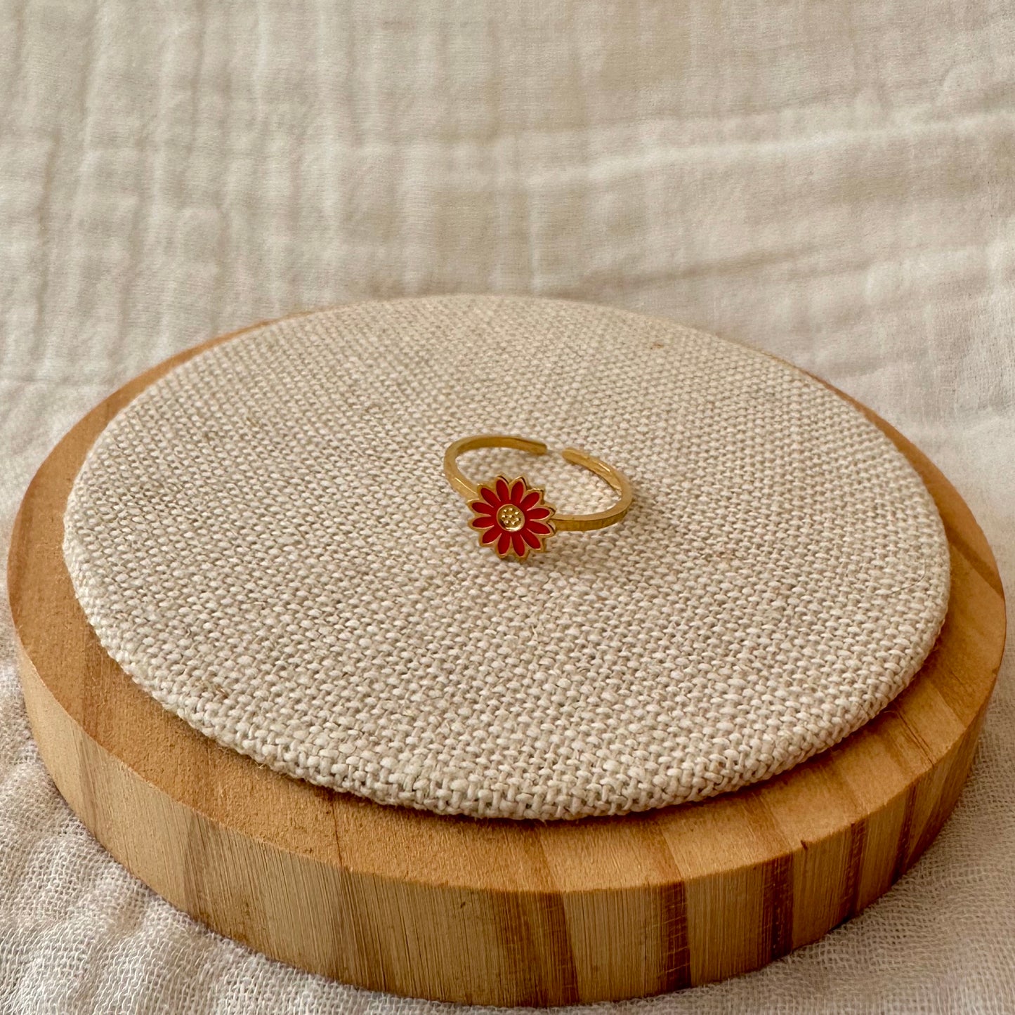 Bague enfant "Marguerite rose"