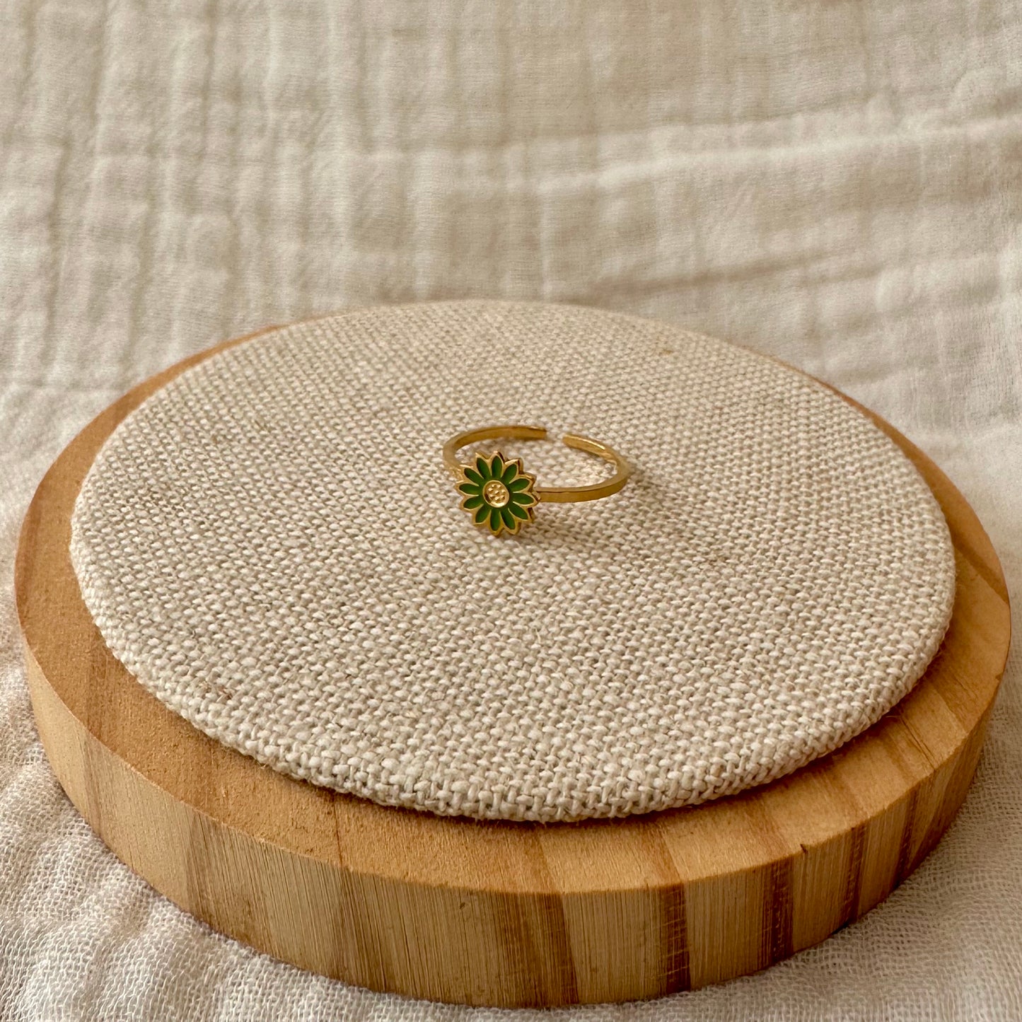 Bague enfant "Marguerite verte"