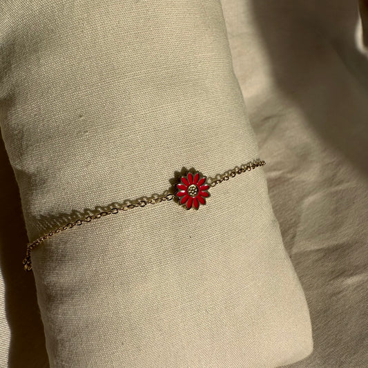 Bracelet enfant "Marguerite rose"