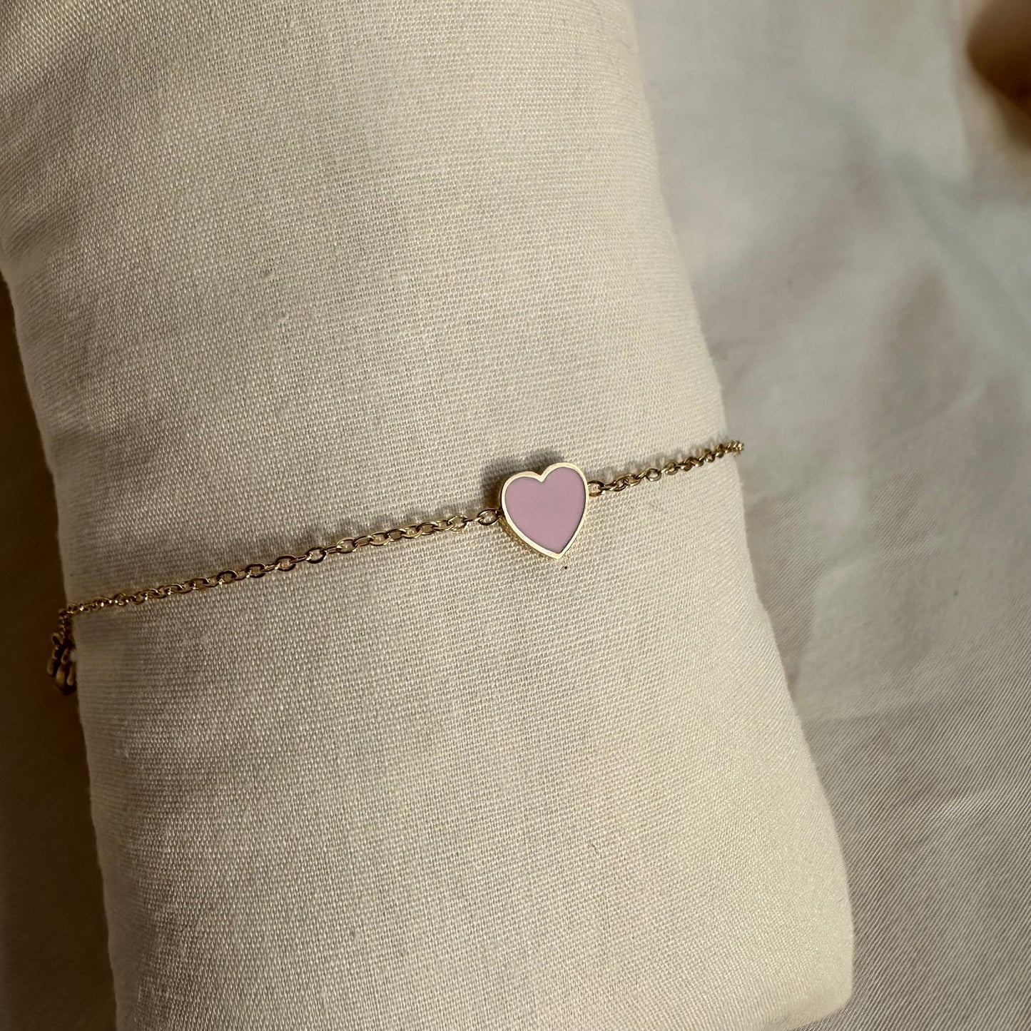 Bracelet enfant "Coeur rose"