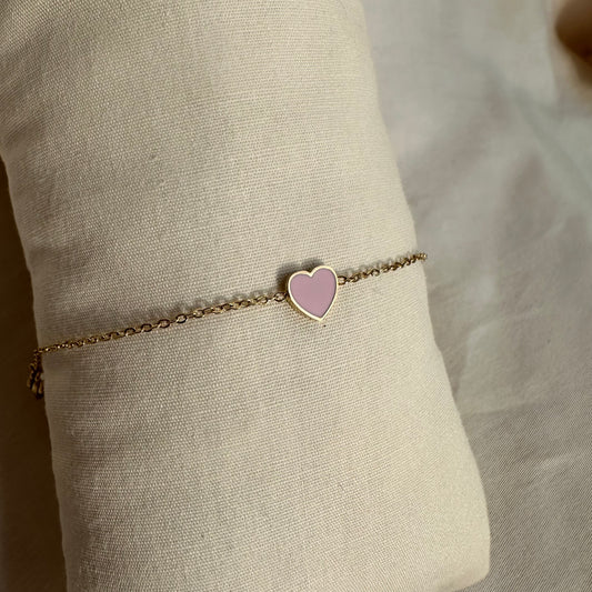 Bracelet enfant "Coeur rose"