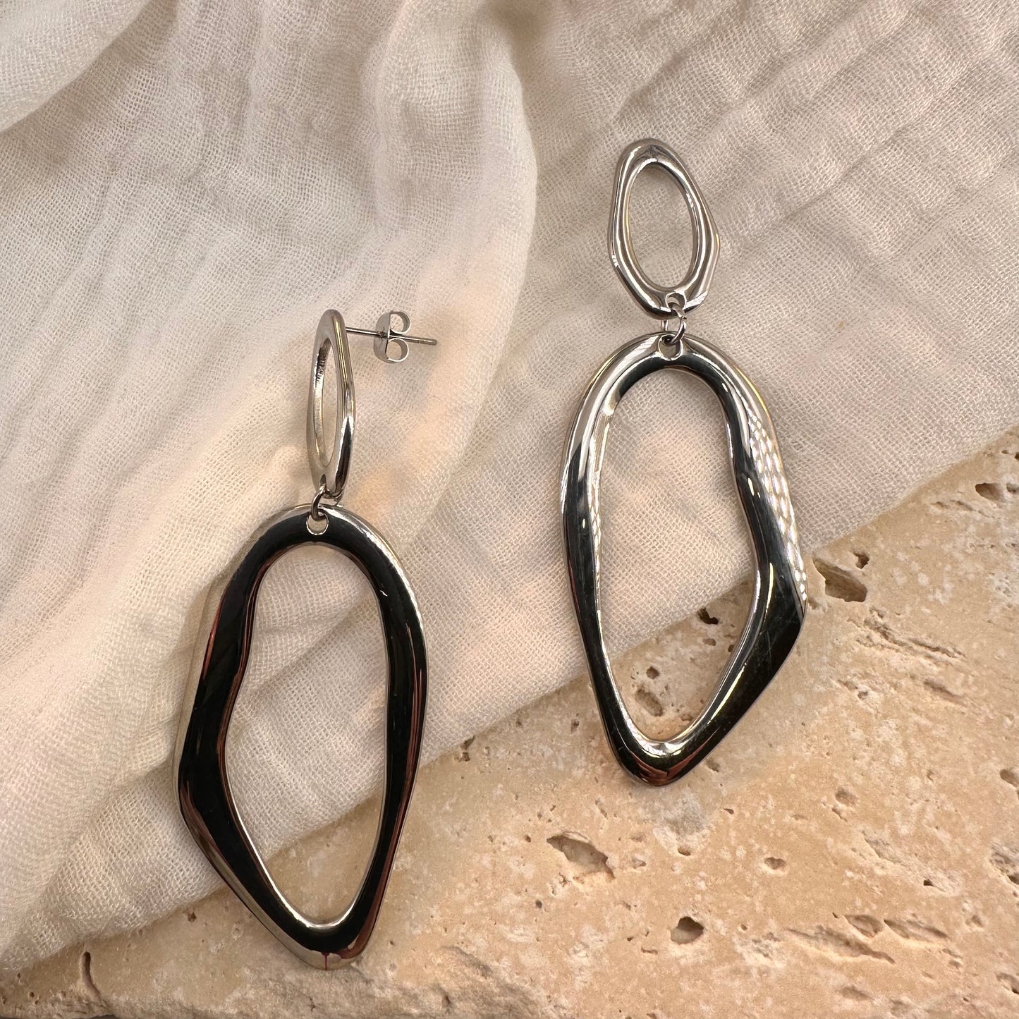 Boucles d'oreilles "Adele" argentées