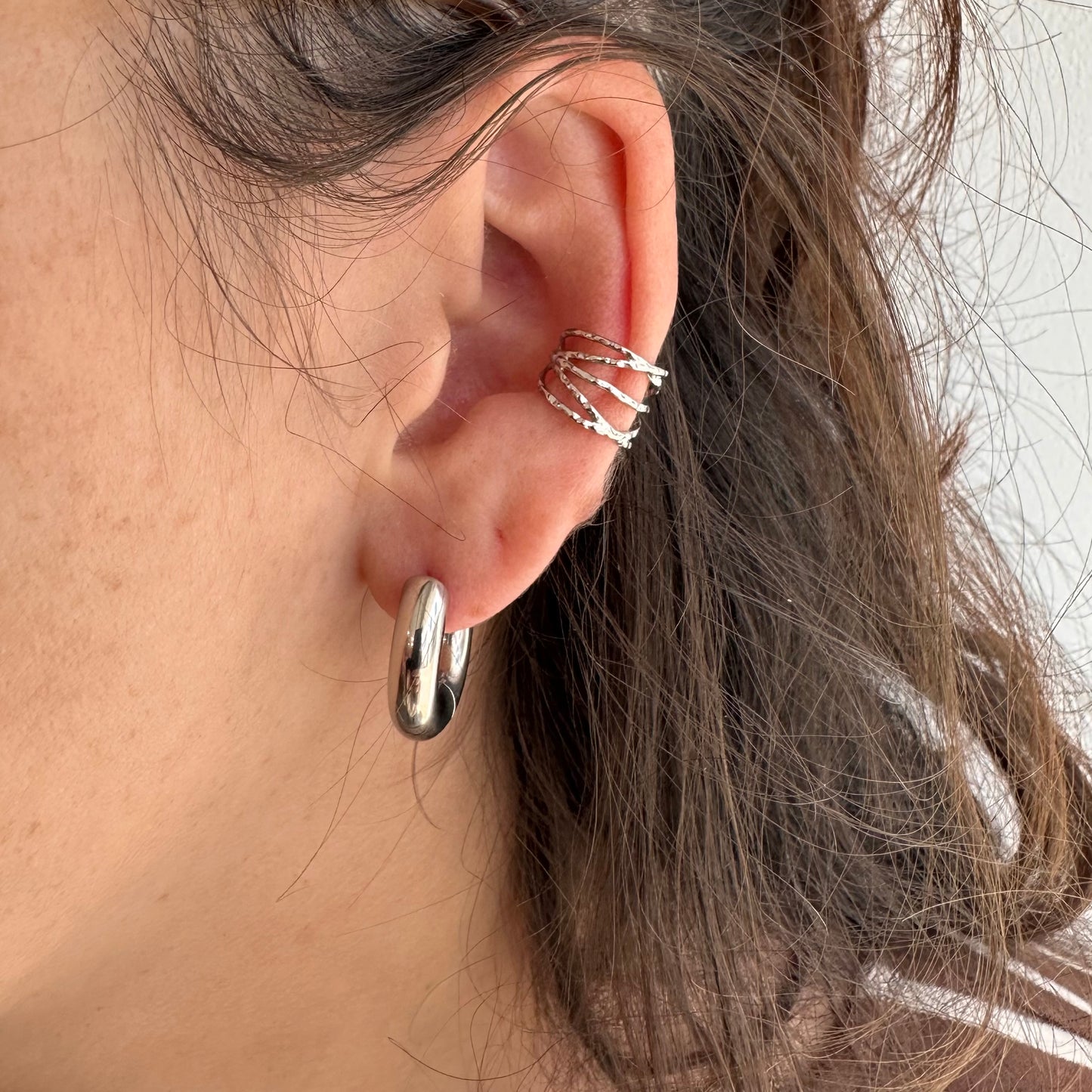 Earcuff "Nour" argenté