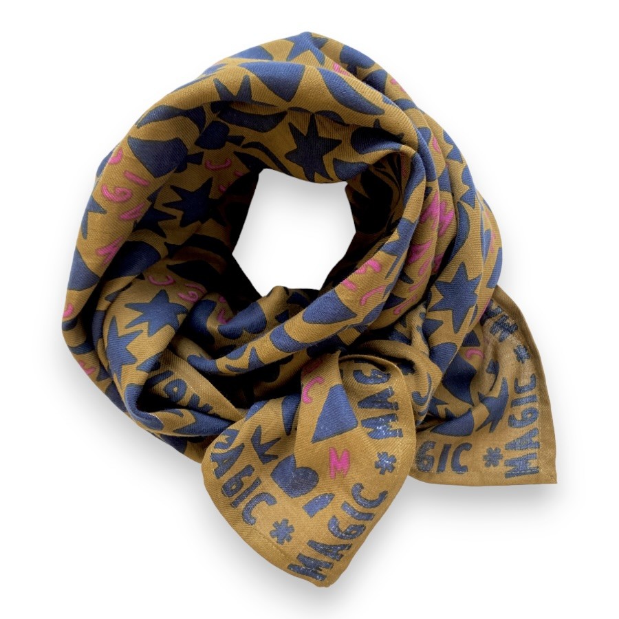 Grand Foulard "MAGIC" Latte