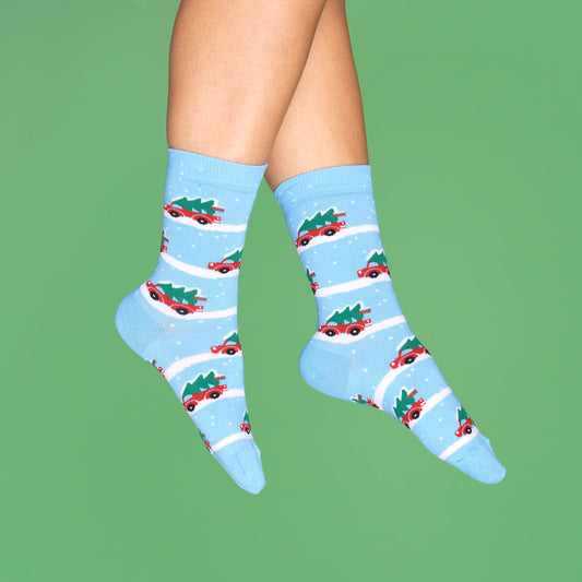 Chaussettes "Voiture Sapin"