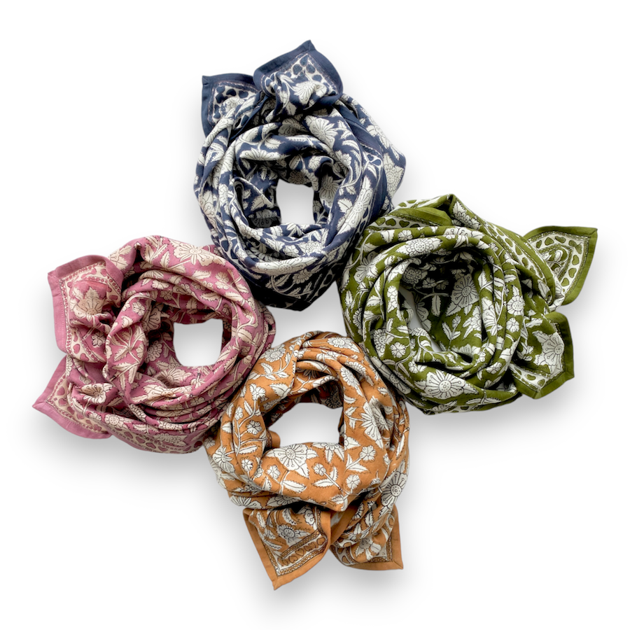 Grand Foulard Latika "CŒUR" Orties