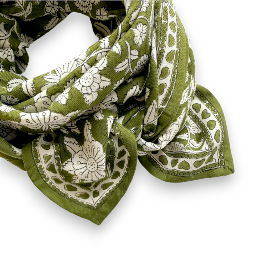 Grand Foulard Latika "CŒUR" Orties