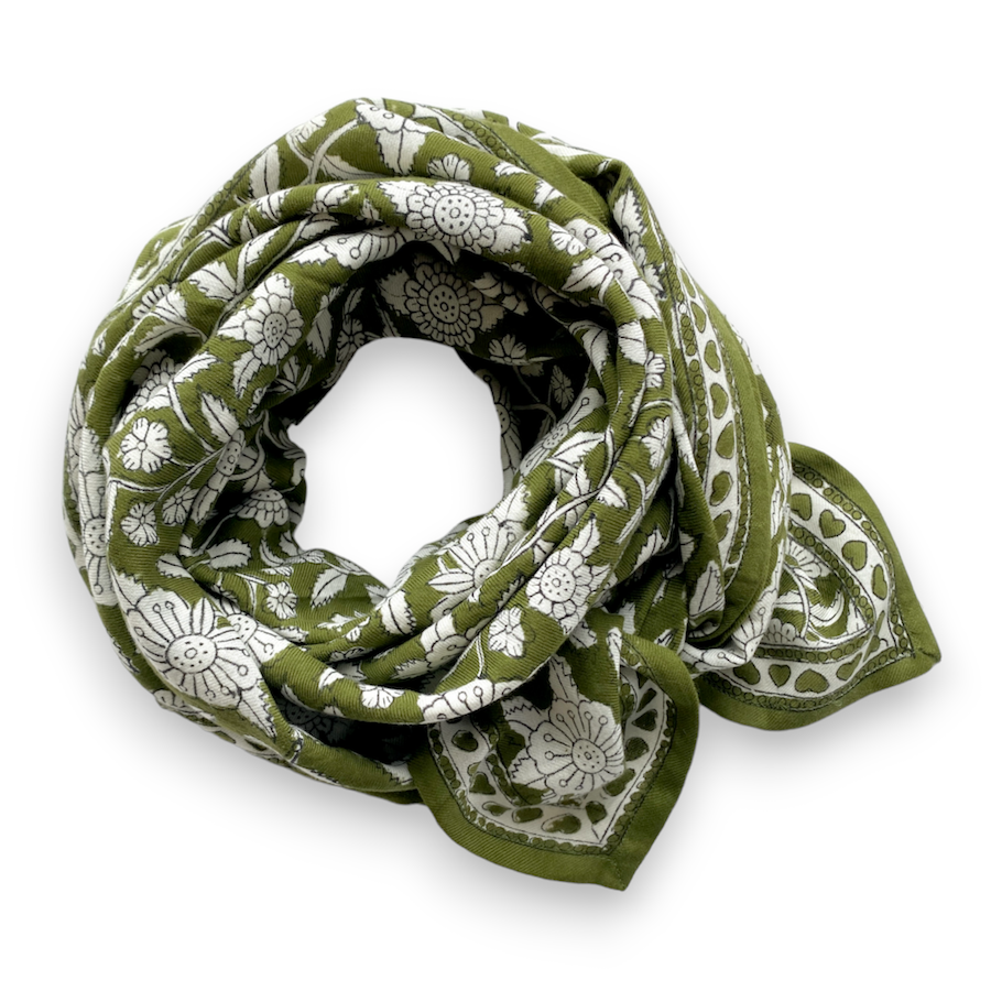 Grand Foulard Latika "CŒUR" Orties