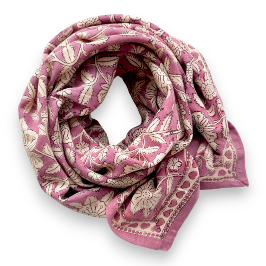 Grand Foulard Latika "CŒUR" Pétales