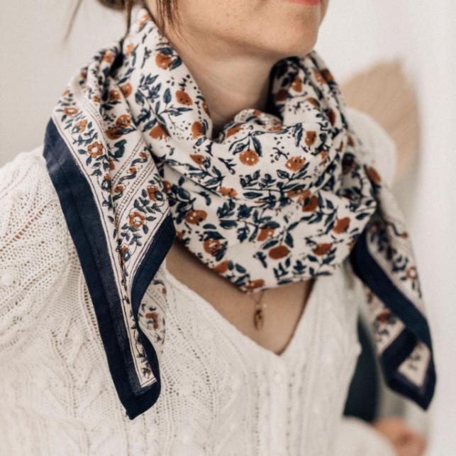 Grand Foulard "MAYLI" Orage