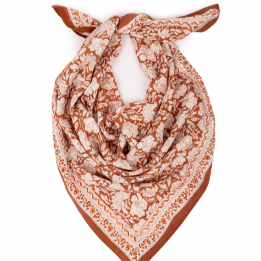 Grand Foulard "SALVADOR" Terracotta