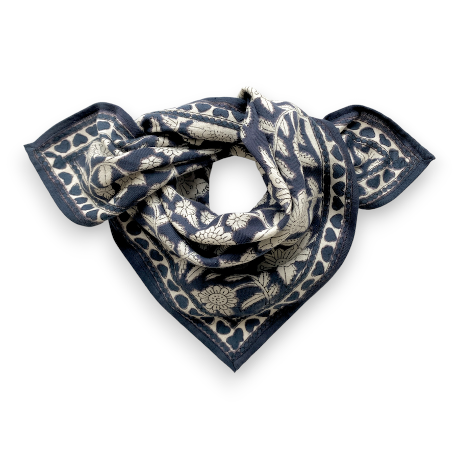 Petit Foulard Manika "CŒUR" Orage