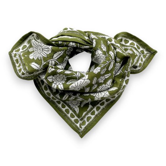 Petit Foulard Manika "CŒUR" Orties